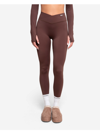 Dámské legíny V-shape - brown (Veľkosť One size)